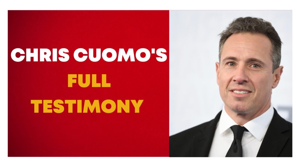 Chris Cuomo's Full Testimony To New York AG's Sexual Harassment Investigators #MdnNews