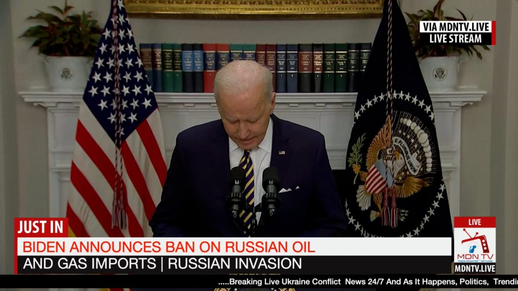 President Biden Bans Russian Gas and Oil