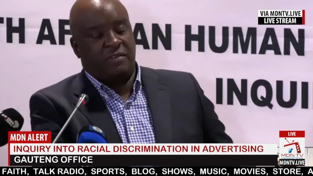 Inquiry Into Racial Discrimination In Advertising | Gauteng Office