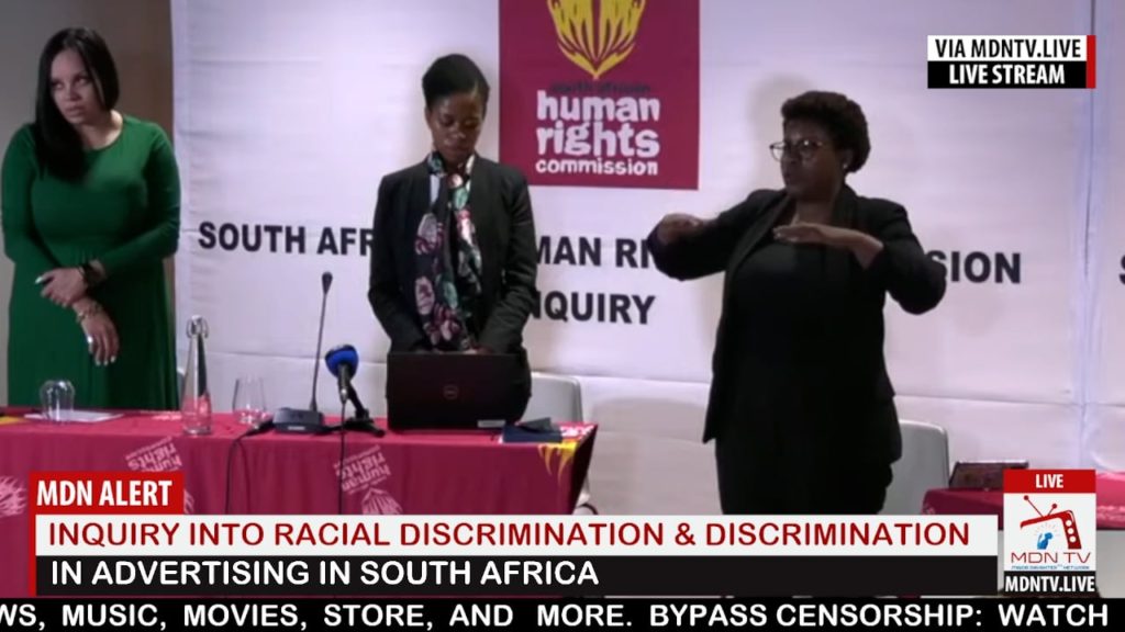 Inquiry into racial discrimination & discrimination in advertising in South Africa