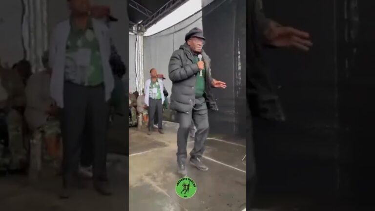83-year-old MK leader Jacob Zuma demonstrates to MK military veterans that he is still fit