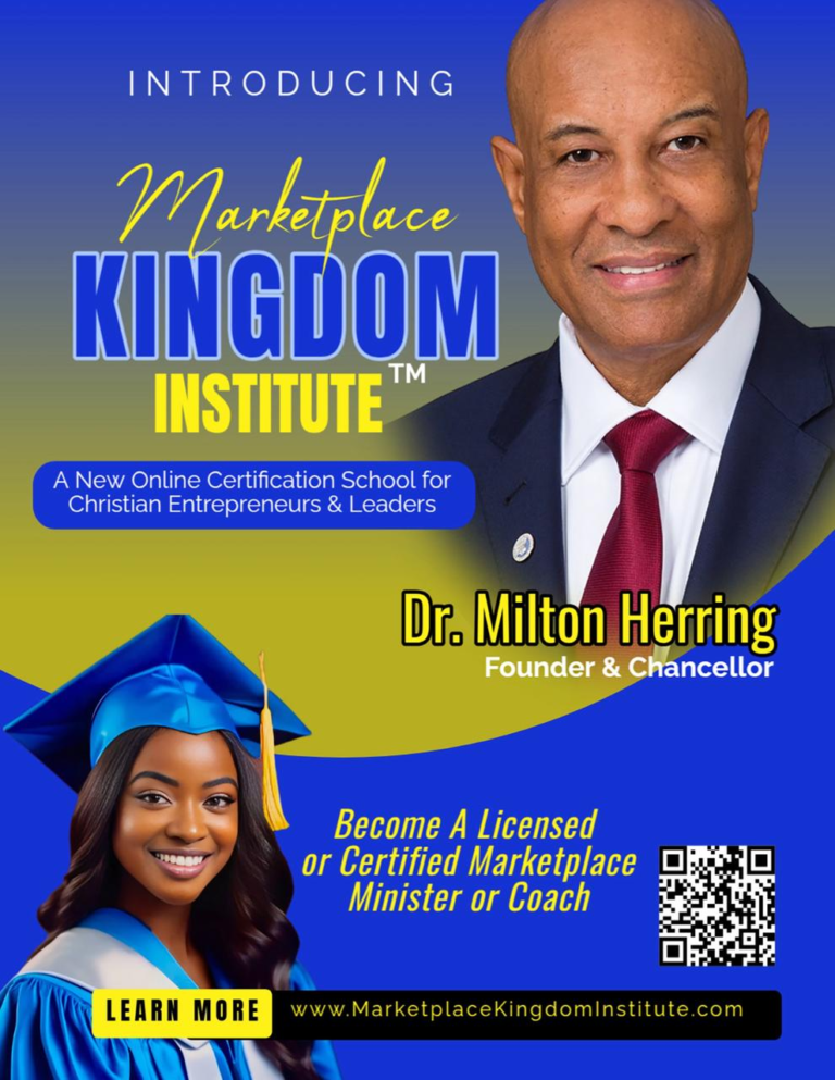 Marketplace Kingdom Institute Announces Its Official Opening — Now Enrolling