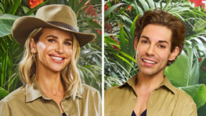 Vogue Williams and Tom Read Wilson have joined the cast of I'm A Celebrity... Get Me Out Here! as late entrants. The pair were revealed on Wednesday's episode and will enter the Australian jungle on Thursday's show. Vogue, 40, a TV presenter and mother-of-three, said taking part was a "massive life experience" and a chance to step out of her comfort zone. She's been married to former Made In Chelsea star Spencer Matthews since 2018 and is worried about missing her kids while in camp. Tom, 39, a TV personality and Celebs Go Dating receptionist, initially felt "abject terror" about joining the show but is now excited. He has a rule: if fear is the only thing holding him back, he must do it. The pair join existing campmates Martin Kemp, Ruby Wax, Jack Osbourne, and Kelly Brook. Vogue and Tom will face challenges and bushtucker trials, testing their physical and mental limits ¹ ² ³. *Campmates:* - *Vogue Williams*: TV presenter, mother-of-three, and wife of Spencer Matthews - *Tom Read Wilson*: TV personality, Celebs Go Dating receptionist, and author - *Martin Kemp*: Musician and actor - *Ruby Wax*: Comedian and presenter - *Jack Osbourne*: Media personality - *Kelly Brook*: Model and actress The show airs nightly on ITV1 and ITVX.