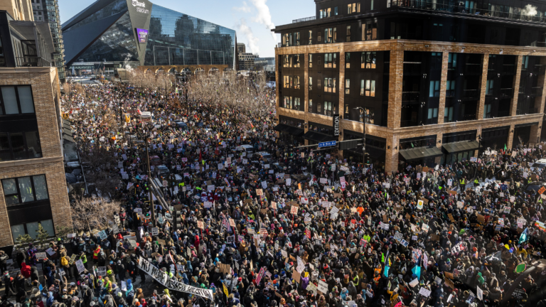 Minnesota businesses shut down as thousands brave freezing cold to protest ICE crackdown
