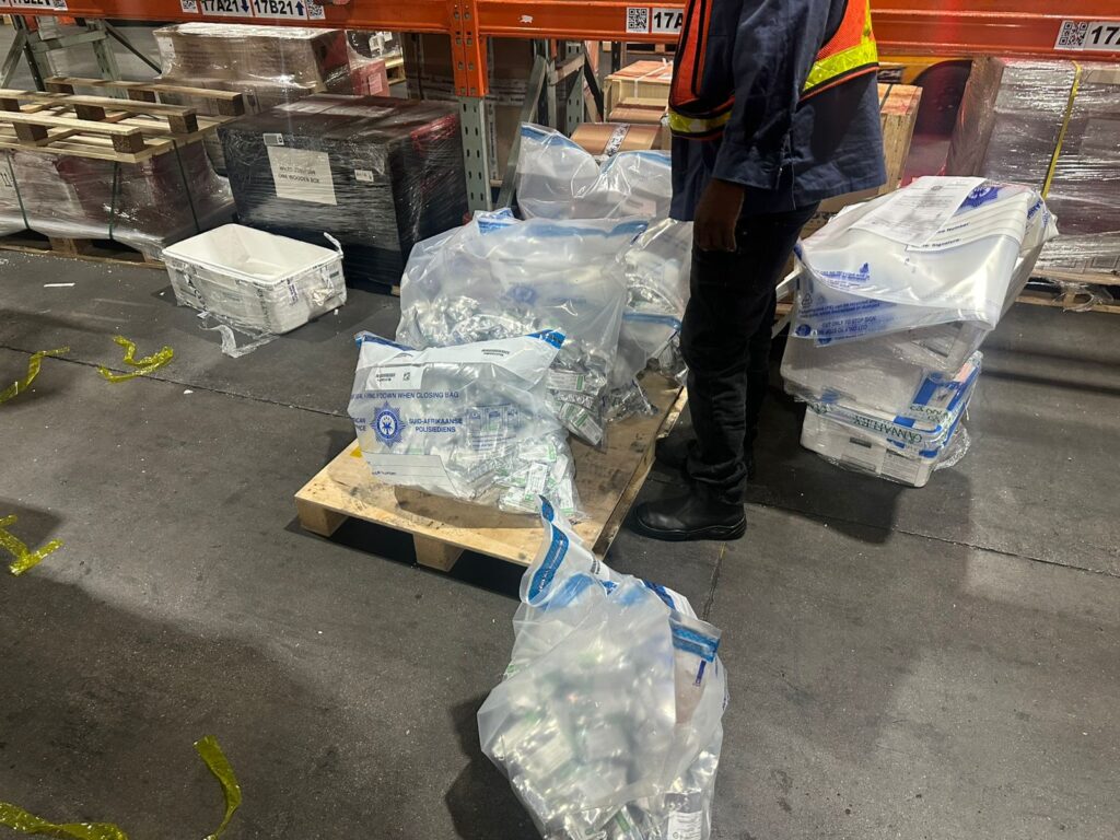 DRUGS WORTH R2.8 MILLION SEIZED AT OR TAMBO INTERNATIONAL AIRPORT