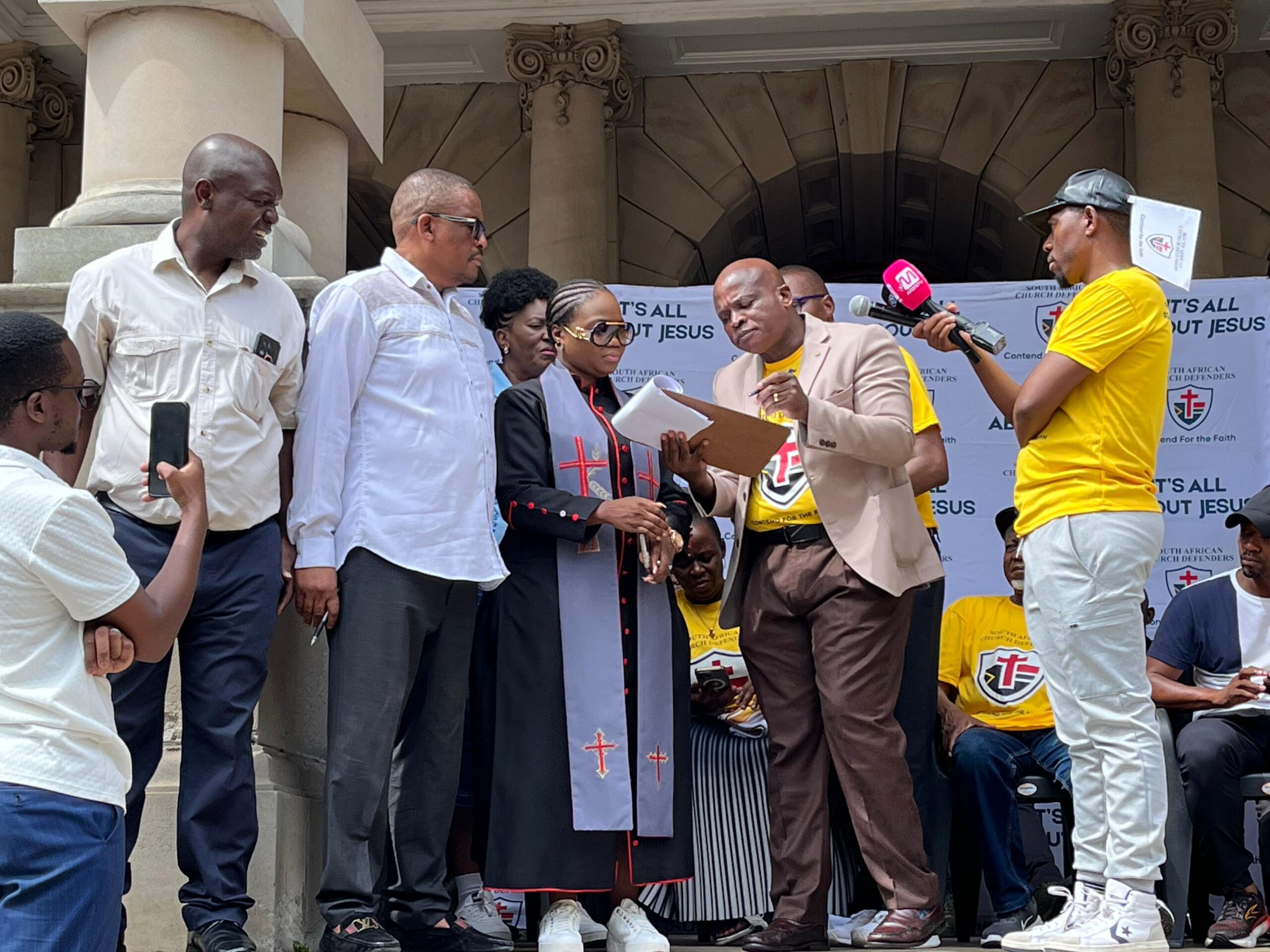 Breaking news: The South African Church Defenders has delivered a memorandum in Durban today