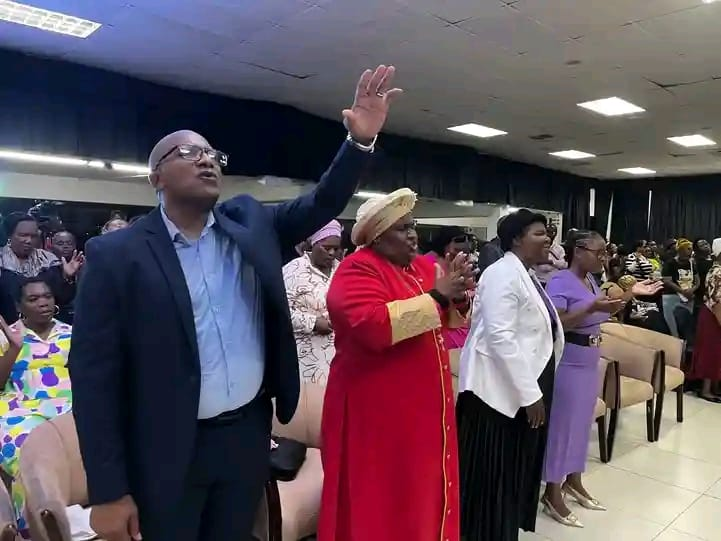 The Prayer Service For The Embattled And Suspended Police Minister Senzo Mchunu Is Underway