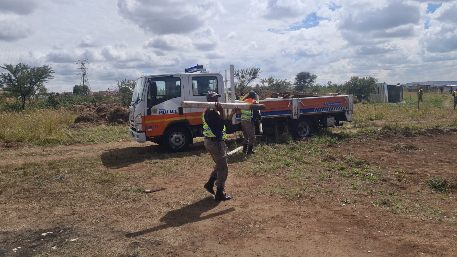 JMPD Removes Illegal Land Invasion Structures in Ennerdale