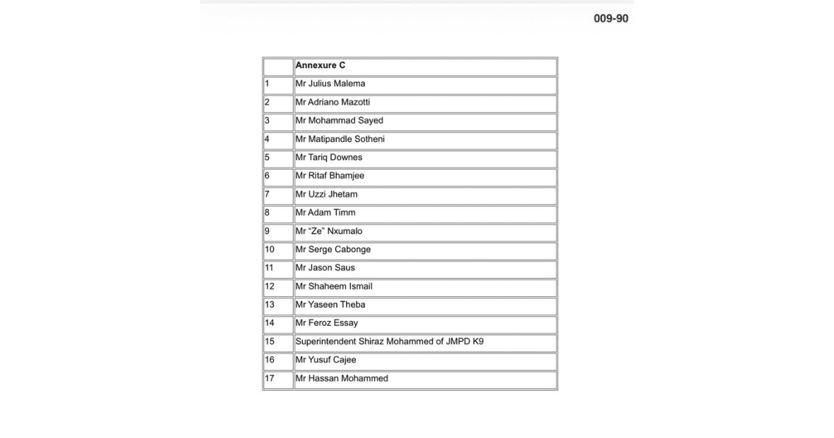 Madlanga Commission Annexure C