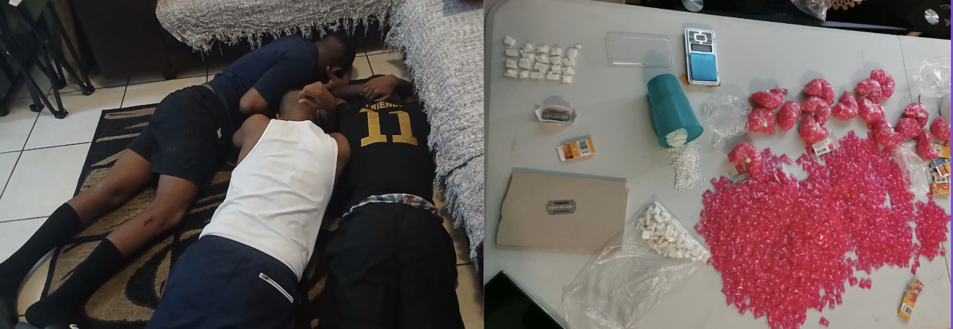 rock cocaine with the estimated street value of over R 1 Million, two sealing machines and a scale