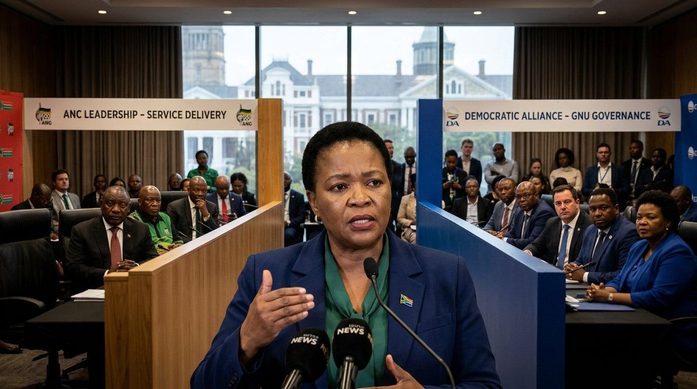 Nomvula Mokonyane, GNU South Africa, Government of National Unity, ANC DA tensions,
