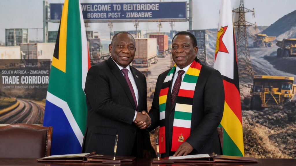 Ramaphosa and Mnangagwa Sign New South Africa-Zimbabwe Trade Agreements