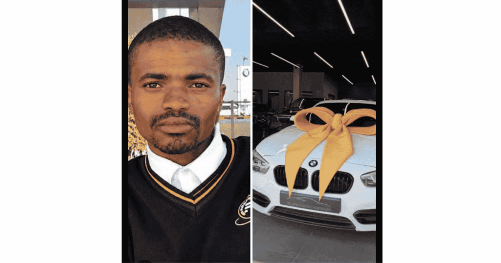 Johannesburg security guard BMW gift