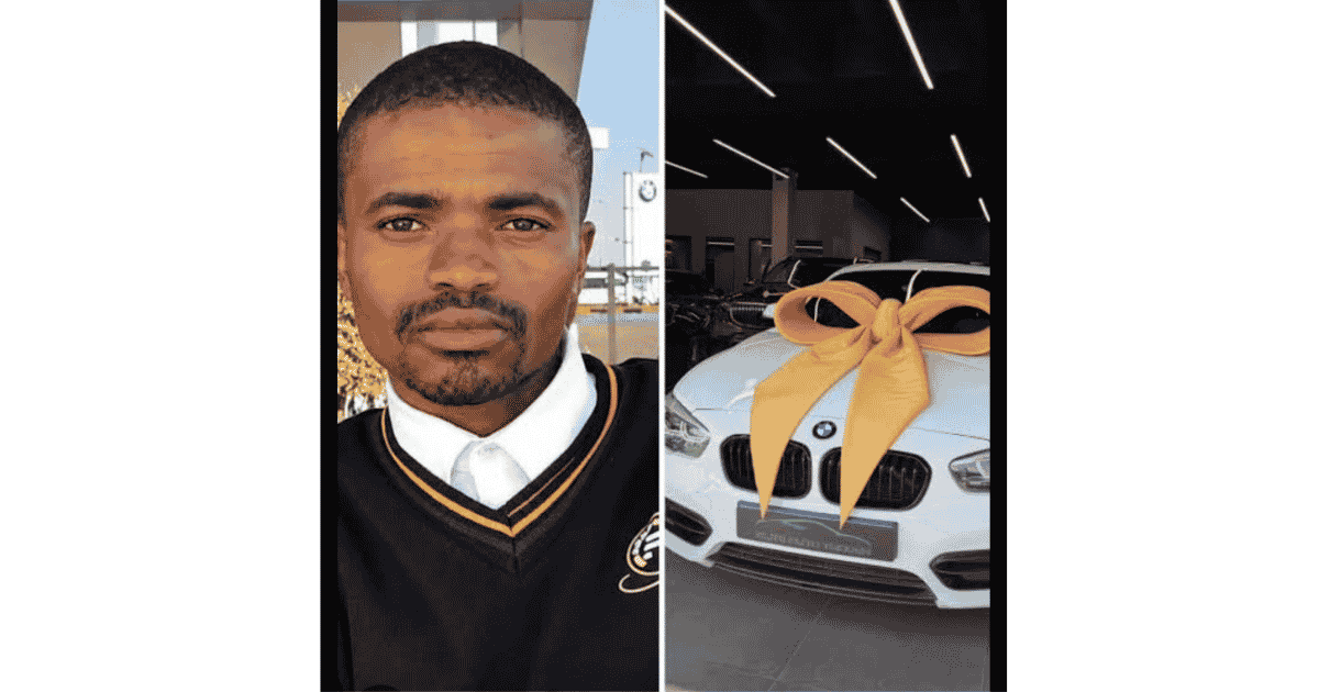 Johannesburg security guard BMW gift