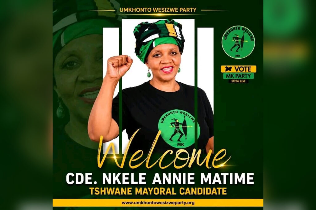 MK Party Names Nkele Annie Matime as Tshwane Mayoral Candidate Ahead of 2026 Elections