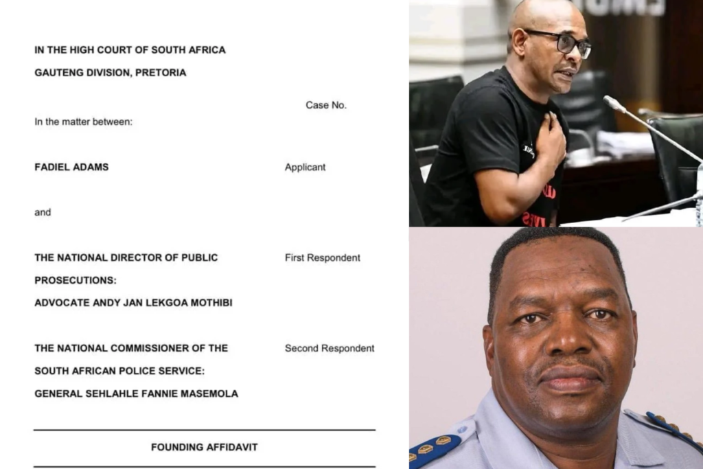 MP Fadiel Adams Heads to High Court to Challenge Withdrawal of Charges Against Police Chief Fannie Masemola