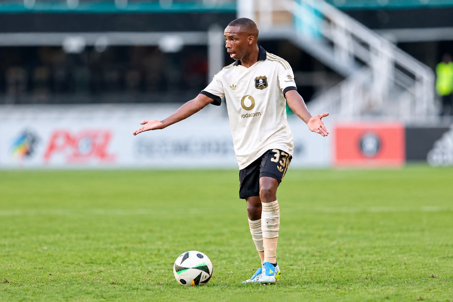 Mokobodi reacts after his masterclass as Pirates breath down Sundowns' neck