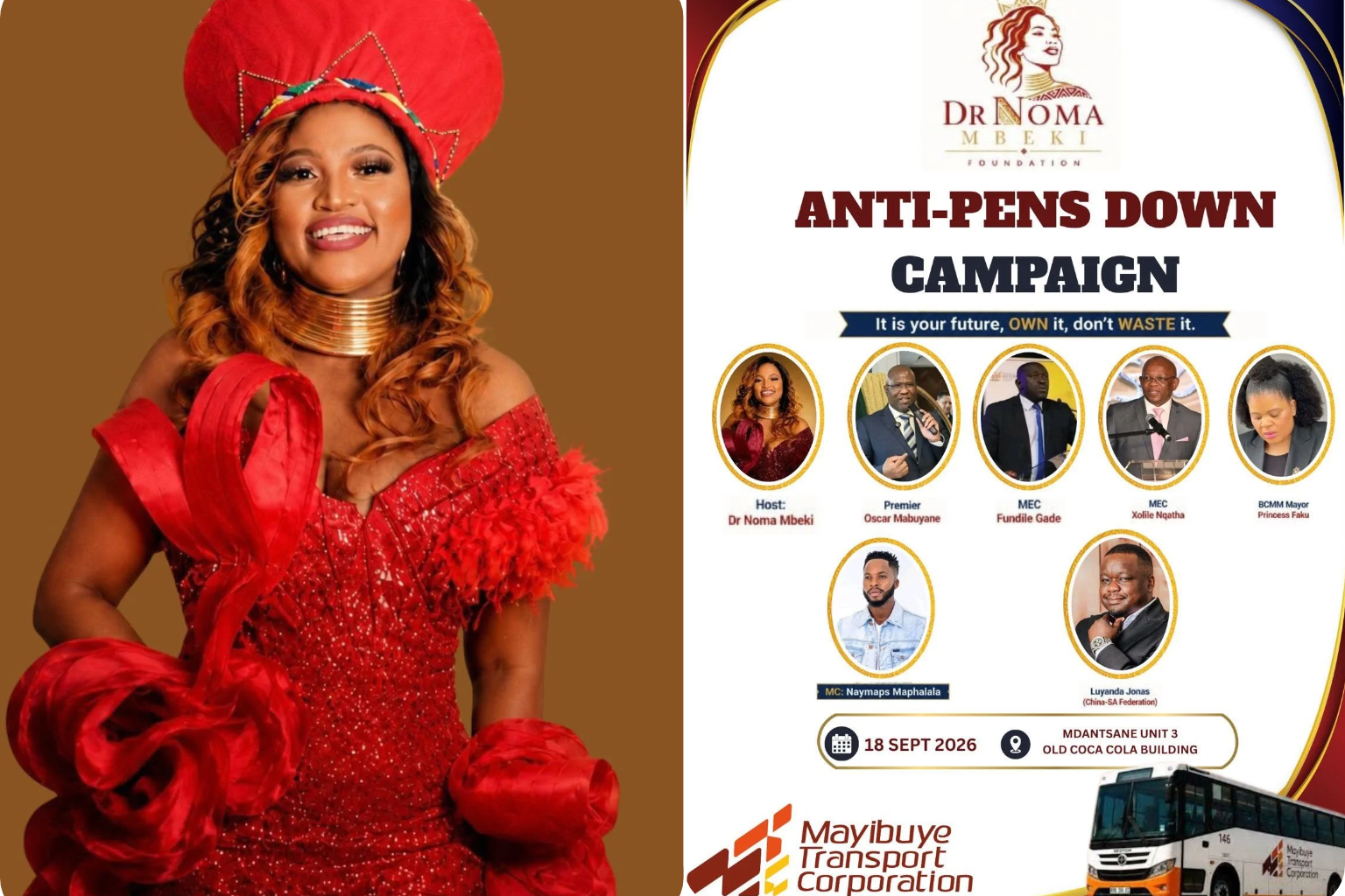 Queen Noma launches Anti-Pens Down campaign to keep learners safe.