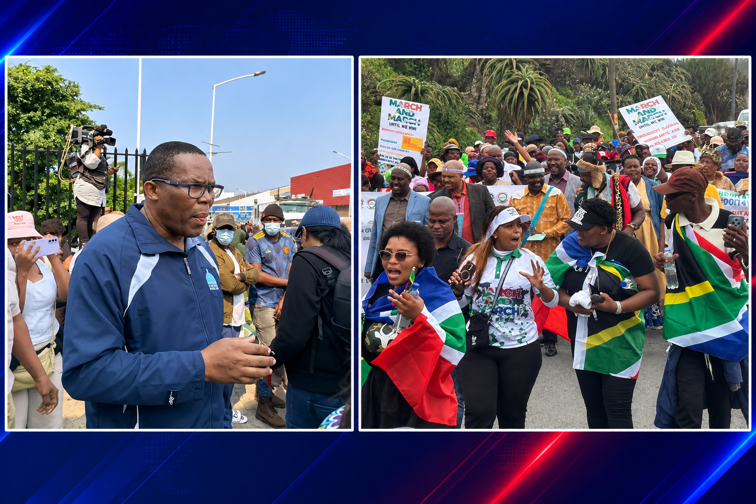 Tensions Flare in Durban as March and March Protesters Chase Away eThekwini Mayor Cyril Xaba