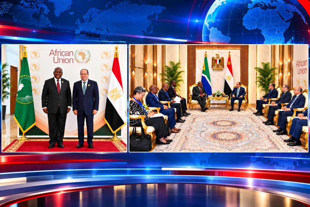 Ramaphosa in Egypt for AU Mid-Year Coordination Meeting