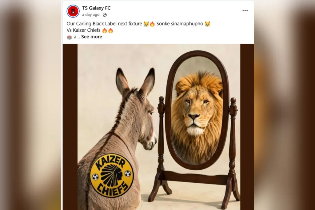 Three Question Marks: Jessica Motaung Reacts as Galaxy Mock Chiefs With "Donkey" Graphic