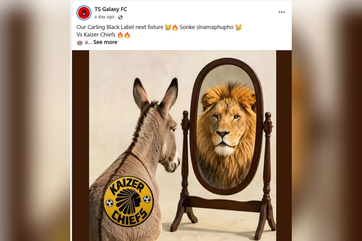 Three Question Marks: Jessica Motaung Reacts as Galaxy Mock Chiefs With "Donkey" Graphic